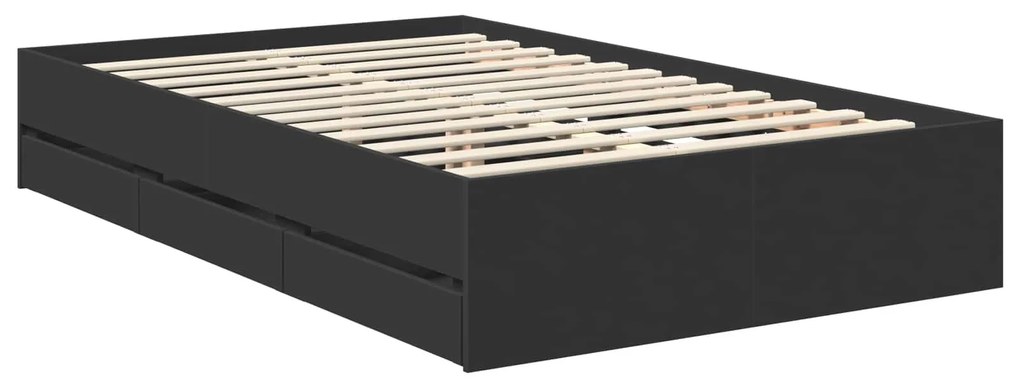 vidaXL Σκελετός Κρεβατιού Μαύρο 120 x 190 cm Μηχανήματος Ξύλο