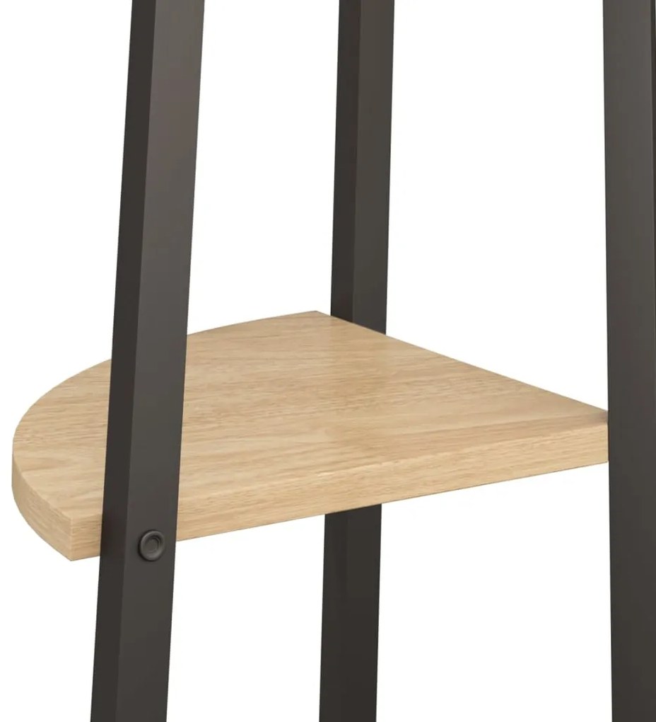 vidaXL Ραφιέρα Γωνιακή 3 Επίπεδων Αν. Καφέ &amp; Μαύρο 45,5x31,5x120 εκ.