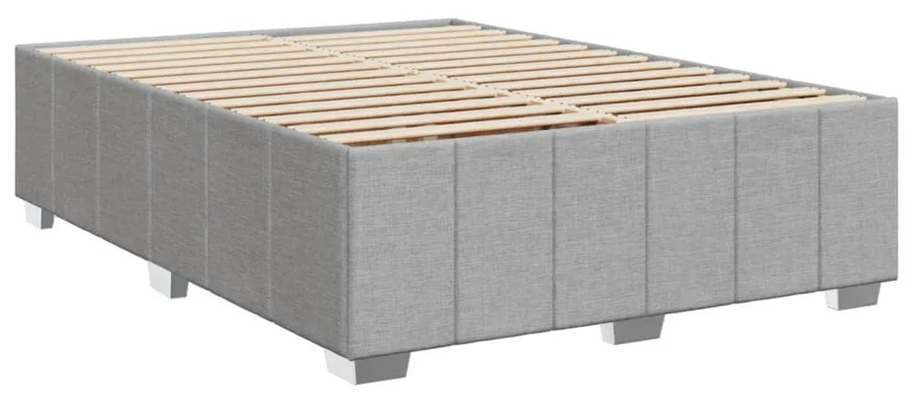 ΚΡΕΒΑΤΙ BOXSPRING ΜΕ ΣΤΡΩΜΑ ΑΝΟΙΧΤΟ ΓΚΡΙ 140X190 ΕΚ. ΥΦΑΣΜΑΤΙΝΟ 3293970