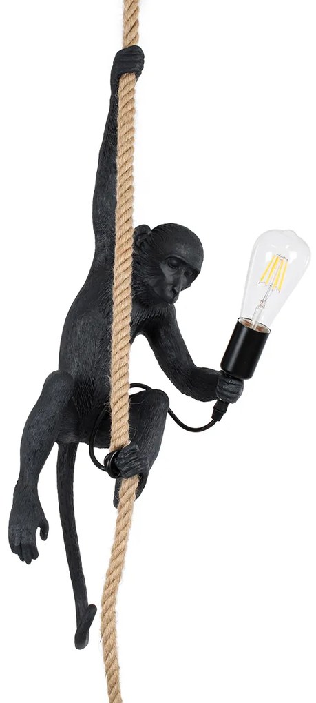 01801 GloboStar® GLOBOSTAR® APES 01801 Μοντέρνο Κρεμαστό Φωτιστικό Οροφής με Ντουί 1 x E27 AC 220-240V IP20 - Μαύρο & Μπεζ - Μ26 x Π28 x Υ69cm