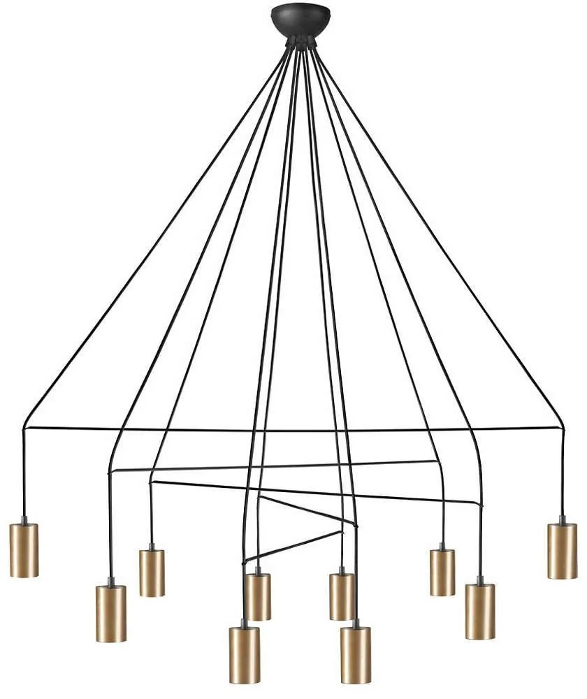 Φωτιστικό Οροφής Imbria 7954 10x10W GU10 Solid Brass Nowodvorski Μέταλλο