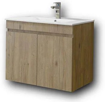 Σετ μπάνιου OMEGA 75 New Μπέζ δρύς 75x45.5x140 εκ.