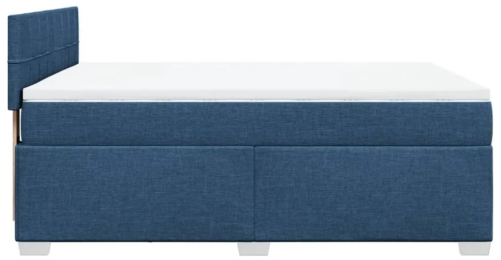 ΚΡΕΒΑΤΙ BOXSPRING ΜΕ ΣΤΡΩΜΑ ΜΠΛΕ 160X200 ΕΚ. ΥΦΑΣΜΑΤΙΝΟ 3288245