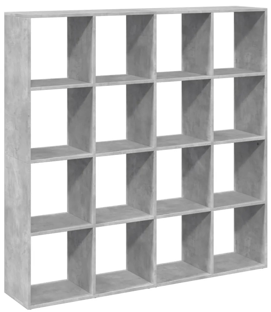 vidaXL Βιβλιοθήκη Γκρι Σκυρ. 137,5x29x137,5 εκ. Επεξεργασμένο Ξύλο