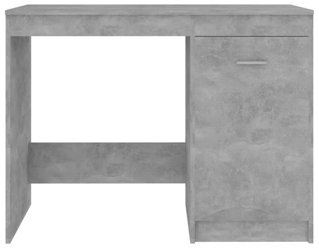 vidaXL Γραφείο Γκρι Σκυροδέματος 100 x 50 x 76 εκ. από Επεξ. Ξύλο