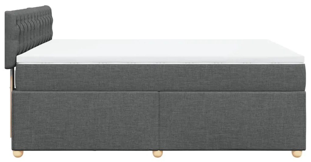 ΚΡΕΒΑΤΙ BOXSPRING ΜΕ ΣΤΡΩΜΑ ΣΚΟΥΡΟ ΓΚΡΙ 160X200 ΕΚ ΥΦΑΣΜΑΤΙΝΟ 3286739