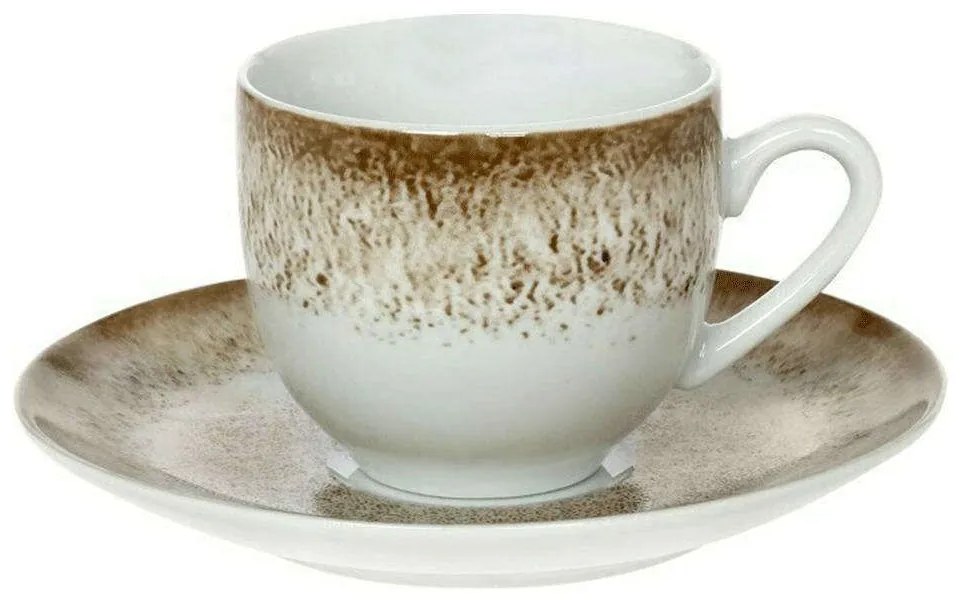 Φλυτζάνι Καφέ Με Πιατάκι 25.970.17 100ml Brown Cryspo Trio Porcelain