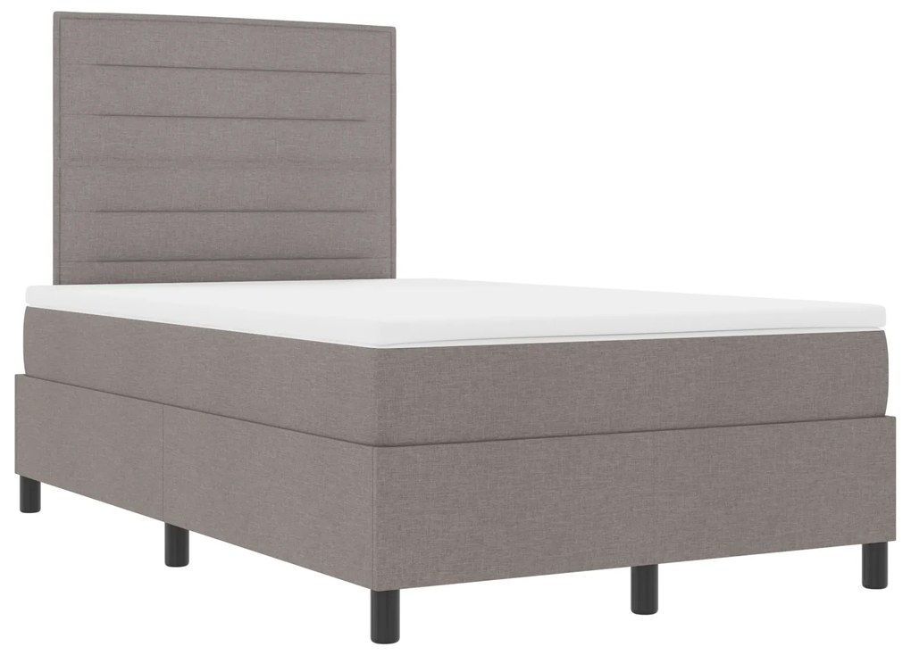 vidaXL Κρεβάτι Box Spring με Μαξιλάρι Ταύρος 120x200 εκ Υφάσματος