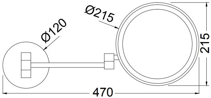 Καθρέπτης μεγεθυντικός Eurorama Standard Hotelia Circle