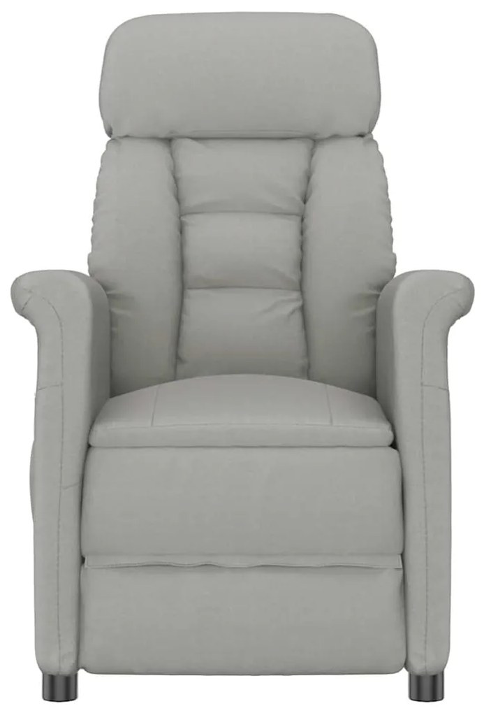 vidaXL Καρέκλα μασάζ Ανοιχτό γκρι 70.5 x 96.5 x 95 cm Πολυεστέρας