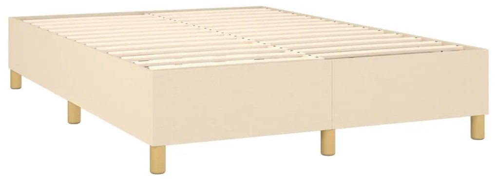 ΚΡΕΒΑΤΙ BOXSPRING ΜΕ ΣΤΡΩΜΑ ΚΡΕΜ 140X190 ΕΚ. ΥΦΑΣΜΑΤΙΝΟ 3132070