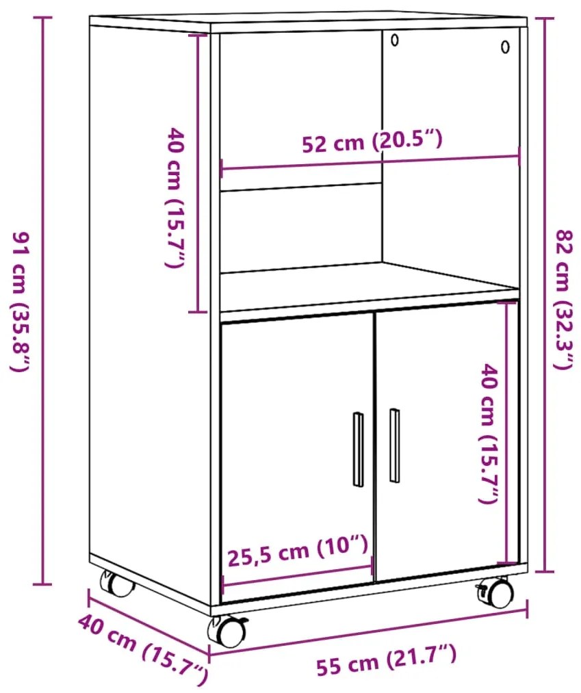 ΝΤΟΥΛΑΠΙ ΤΡΟΧΗΛΑΤΟ ΚΑΦΕ ΔΡΥΣ 55X40X91 ΕΚ. ΑΠΟ ΕΠΕΞ. ΞΥΛΟ 853188