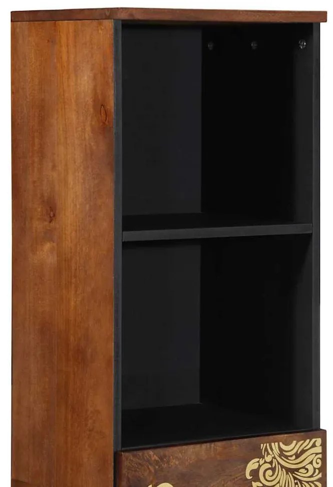 vidaXL Ντουλάπι Μπάνιου καφέ μελί 38 x 33 x 160 εκ. Στερεό ξύλο μάνγκο