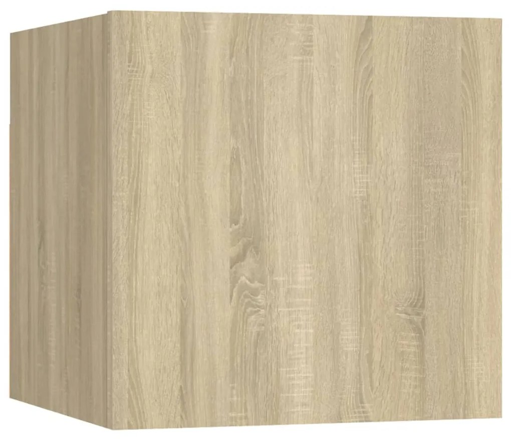 vidaXL Κομοδίνα 2 τεμ. Sonoma Δρυς 30,5 x 30 x 30 εκ. από Επεξ. Ξύλο