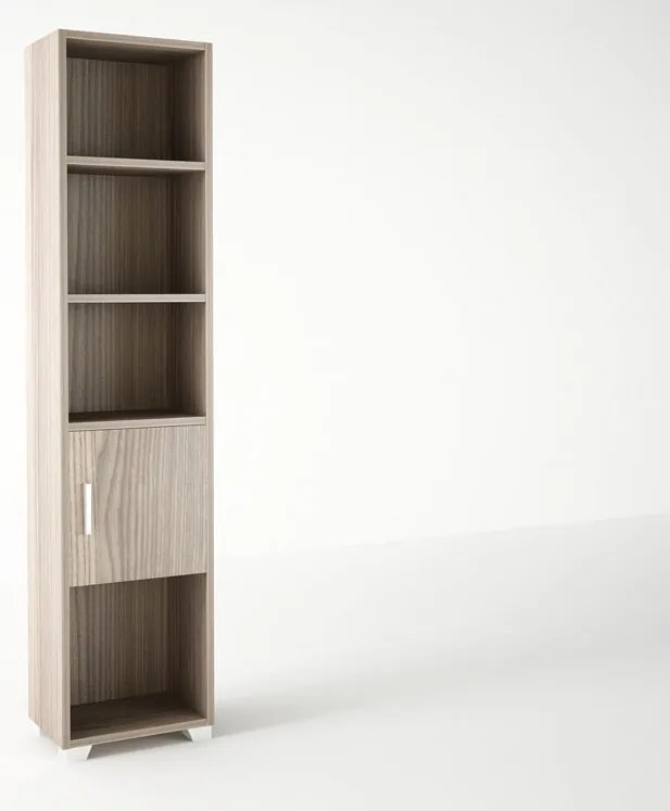 Βιβλιοθήκη σε χρώμα σταχτί 40x30x180