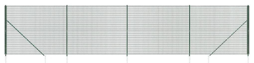 vidaXL Συρματόπλεγμα Περίφραξης Πράσινο 1,6 x 10 μ. με Καρφωτές Βάσεις