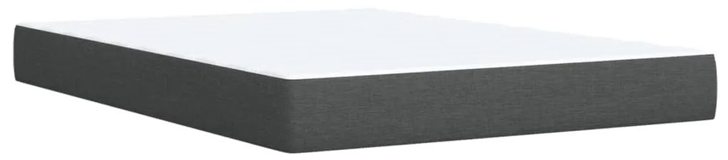 Κρεβάτι Boxspring με Στρώμα Σκούρο Γκρι 140x200 εκ Υφασμάτινο - Γκρι