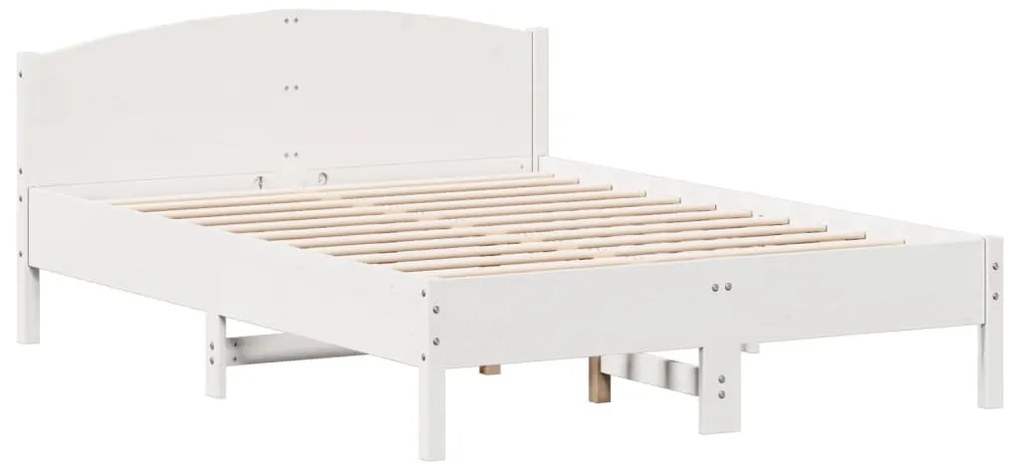 vidaXL Σκελετός Κρεβ. Χωρίς Στρώμα Λευκό 120x190 εκ Μασίφ Πεύκο