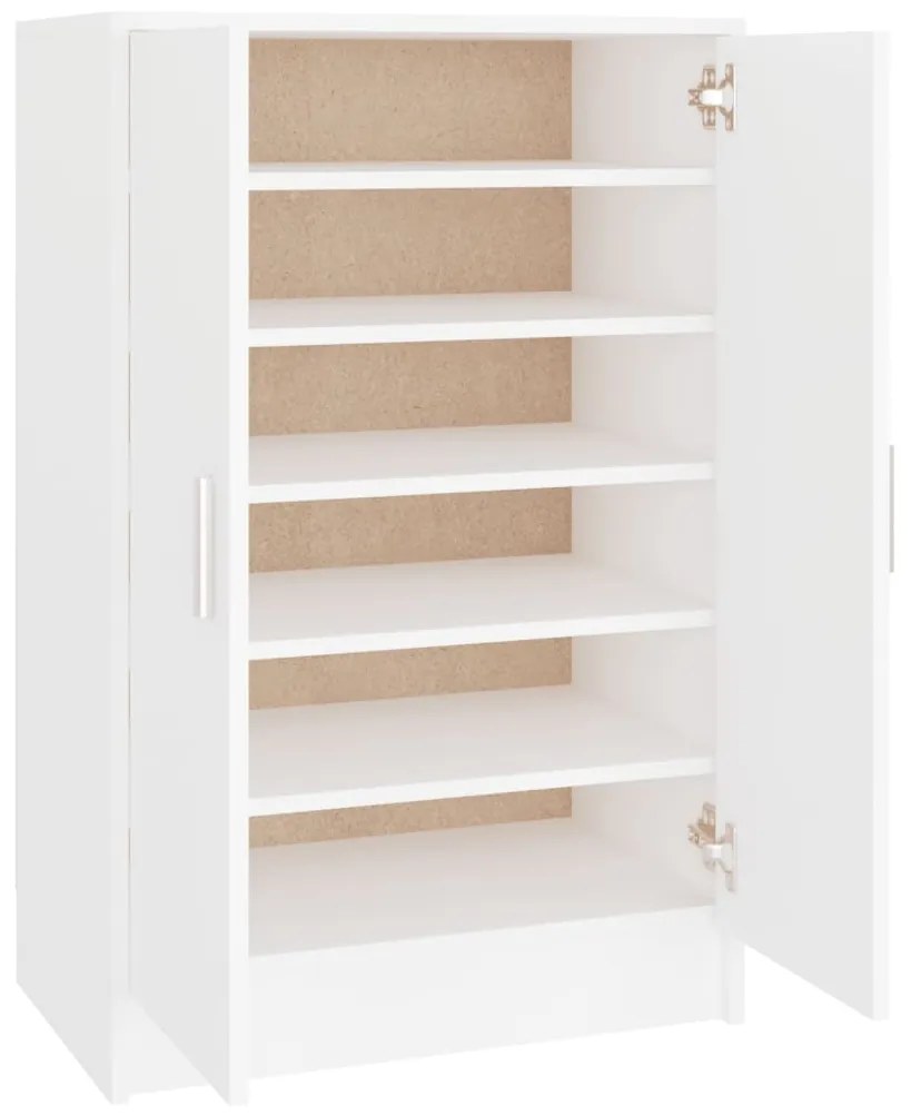vidaXL Παπουτσοθήκη Λευκή 60 x 35 x 92 εκ. από Επεξ. Ξύλο