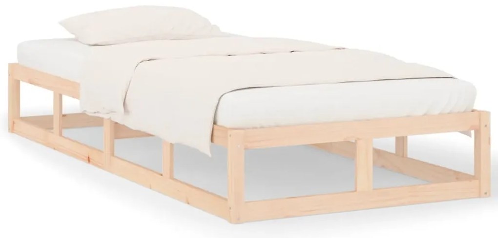 vidaXL Πλαίσιο Κρεβατιού 75 x 190 εκ. από Μασίφ Ξύλο Small Single