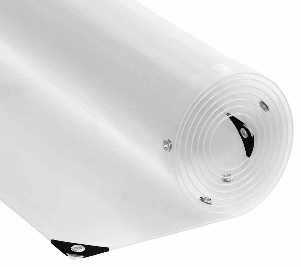 vidaXL Σαφής μουσαμάς με οπές 2x5 m PVC