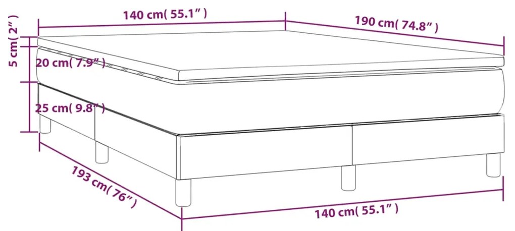 ΚΡΕΒΑΤΙ BOXSPRING ΜΕ ΣΤΡΩΜΑ ΑΝΟΙΧΤΟ ΓΚΡΙ 140X190 ΕΚ. ΥΦΑΣΜΑΤΙΝΟ 3144167