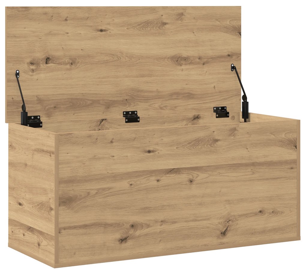 vidaXL Κουτί αποθήκευσης  με καπάκι Artisan Oak 100x42x46 εκ. από Κατασκευασμένο Ξύλο