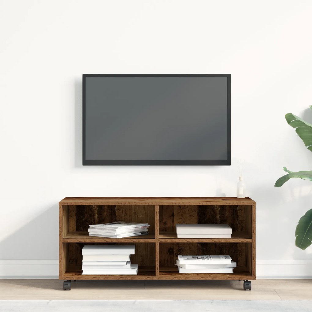 vidaXL Ντουλάπα TV Παλιού Ξύλου 90x35x35 εκ Επεξεργασμένο Ξύλο