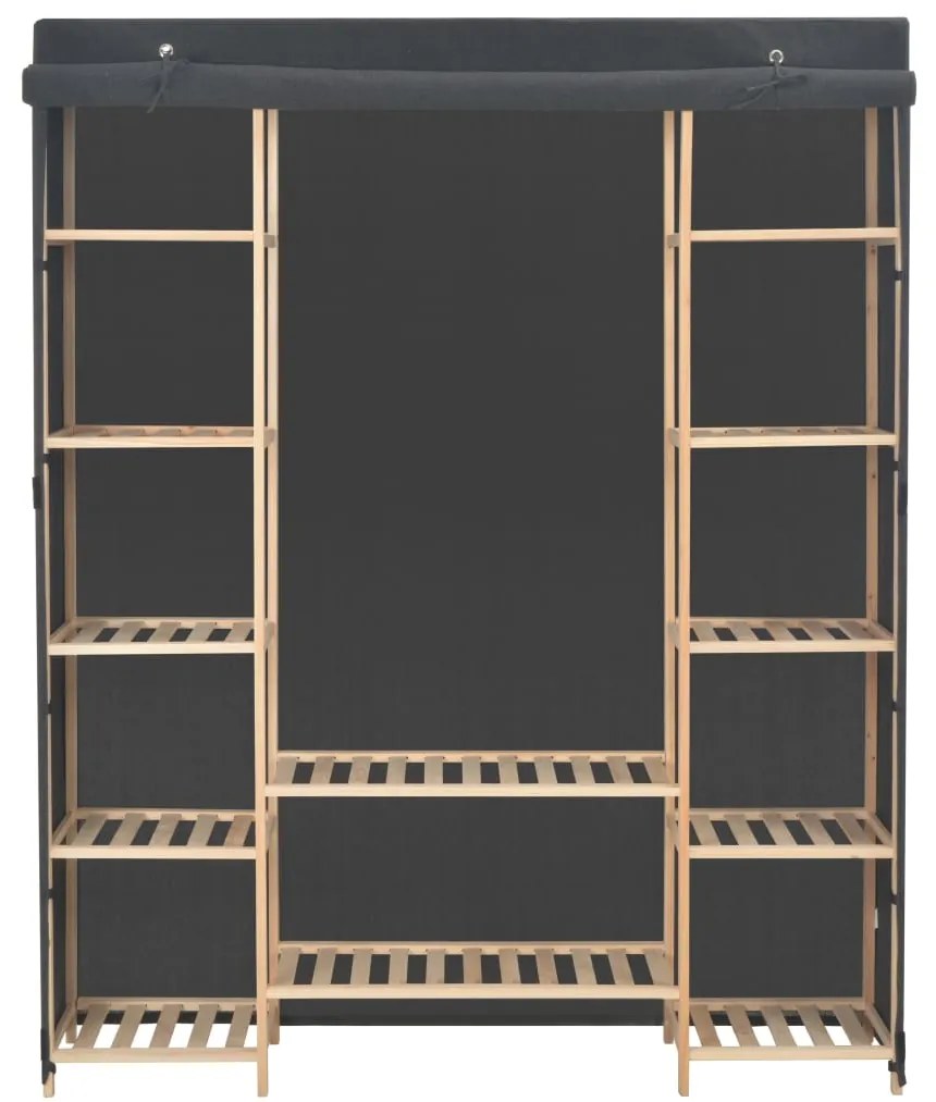 vidaXL Ντουλάπα Γκρι 135 x 40 x 170 εκ. Υφασμάτινη