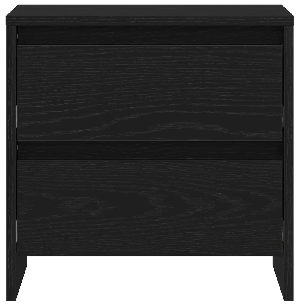 vidaXL Κομοδίνο Μαύρη Δρυς 45x34x44,5 εκ. Κατασκευασμένο Ξύλο