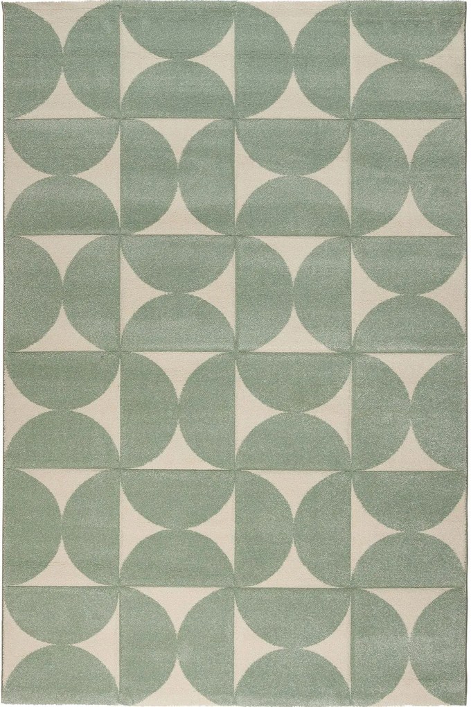 Χαλί City 64209 240 Green-Ecru Βιοκαρπέτ 160X230cm