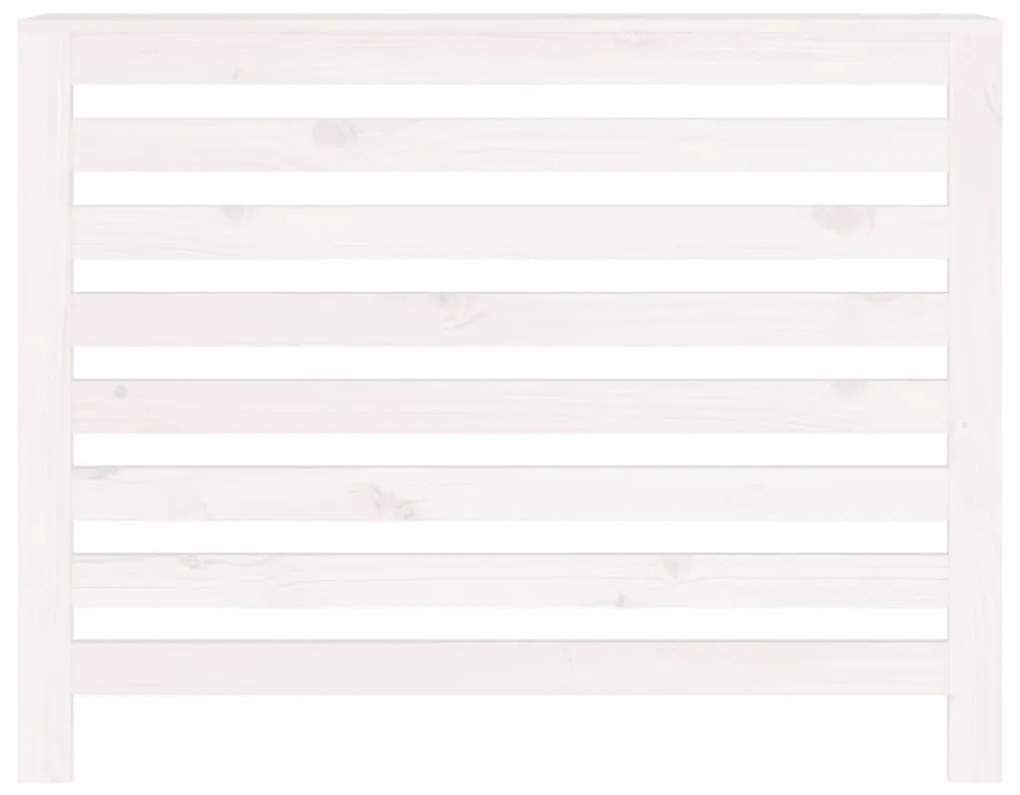 vidaXL Κάλυμμα Καλοριφέρ Λευκό 108,5x19x84 εκ. από Μασίφ Ξύλο Πεύκου