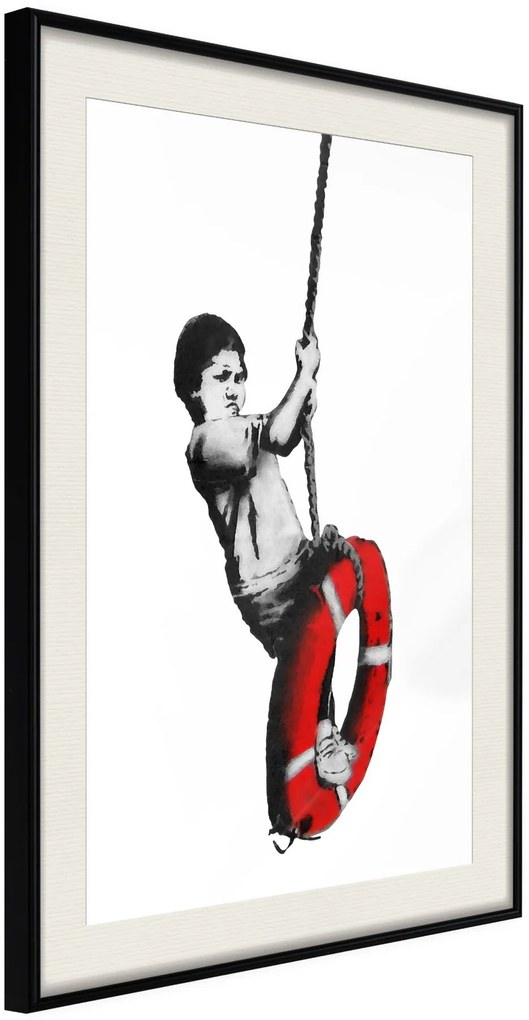 Αφίσα - Banksy: Swinger - 40x60 - Μαύρο - Με πασπαρτού