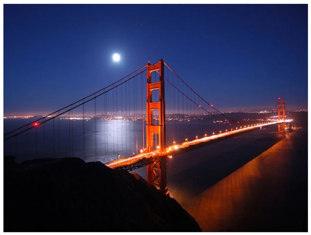 Φωτοταπετσαρία - Golden Gate Bridge at night 250x193