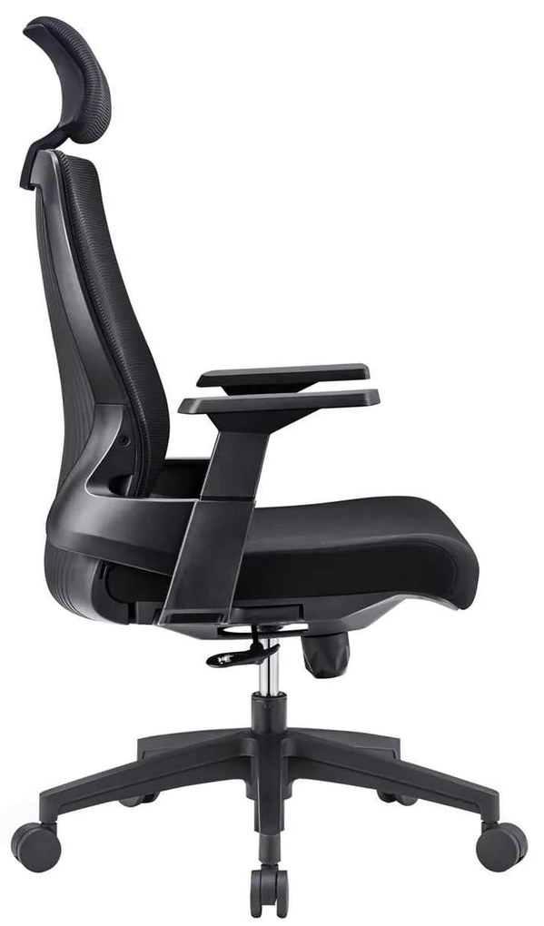 Πολυθρόνα Γραφείου Bf8900 Διευθυντή Mesh - Ύφασμα Μαύρο . Διάσταση: 64x66x116/128cm