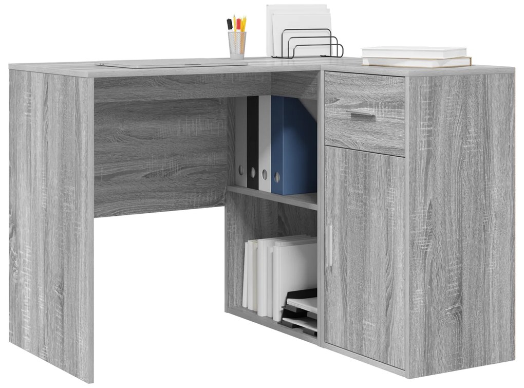 vidaXL Γωνιακό Γραφείο Γκρι Sonoma 102x88x75 cm Φτιαγμένο Ξύλο