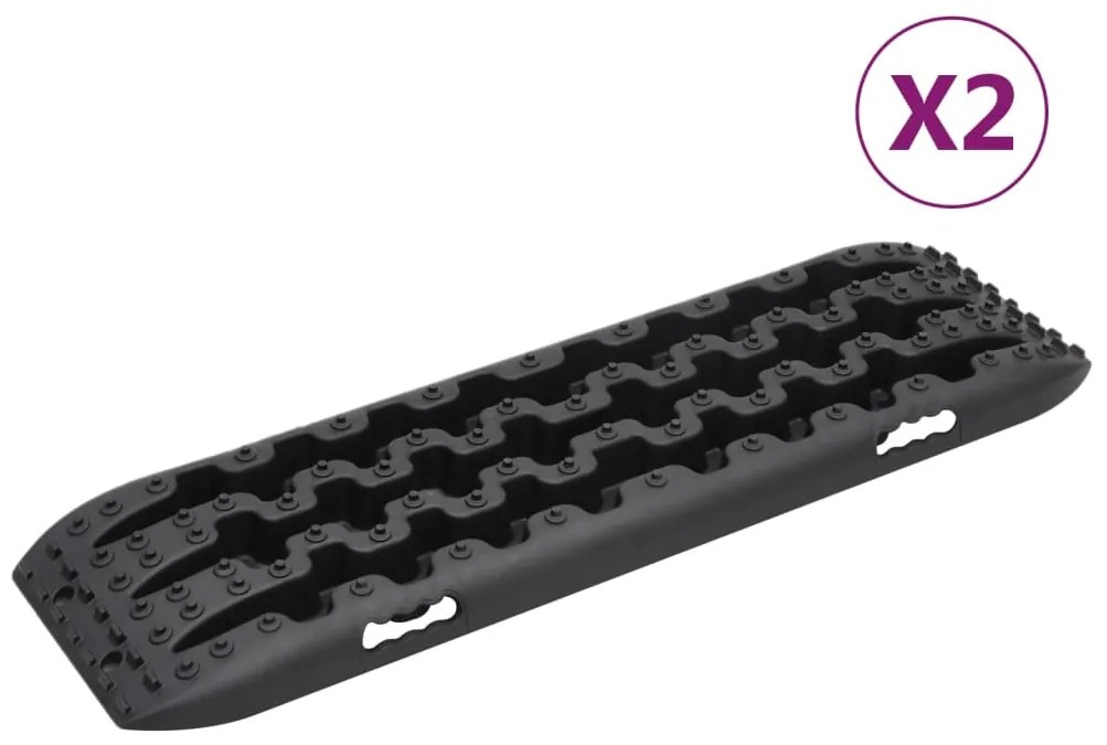 vidaXL Σανίδες Πρόσφυσης 2 τεμ. Μαύρες 106 x 30,5 x 7 εκ. από Νάιλον