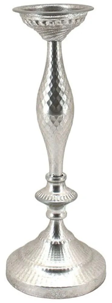 Κηροπήγιο 15-00-22440 Φ15x41,5cm Silver Marhome Metal