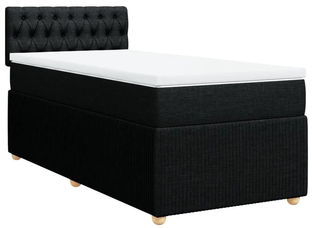 ΚΡΕΒΑΤΙ BOXSPRING ΜΕ ΣΤΡΩΜΑ ΜΑΥΡΟ 80 X 200 ΕΚ. ΥΦΑΣΜΑΤΙΝΟ 3289592