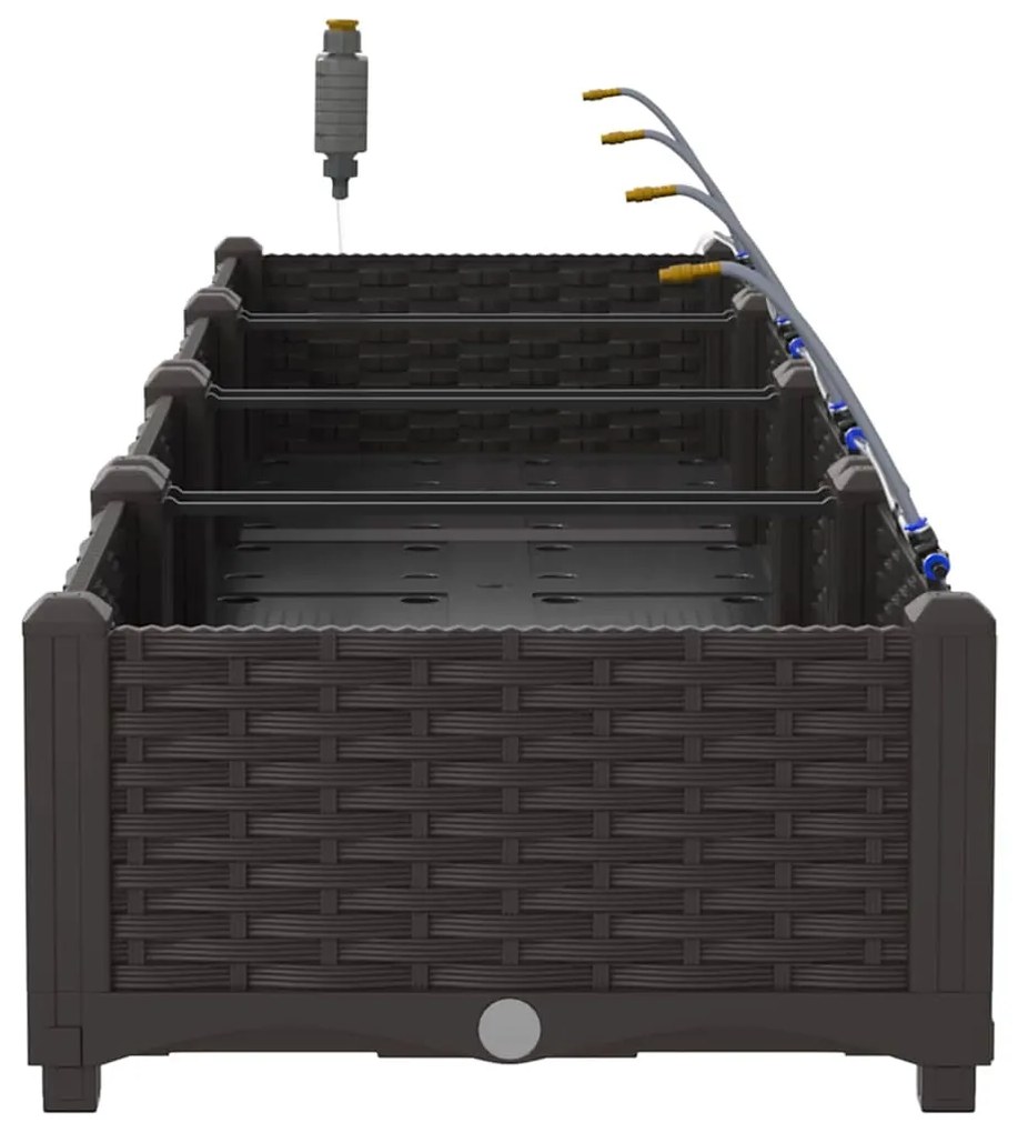 vidaXL Ζαρντινιέρες κήπου Καφέ 160 x 40 x 22 cm Ατσάλι