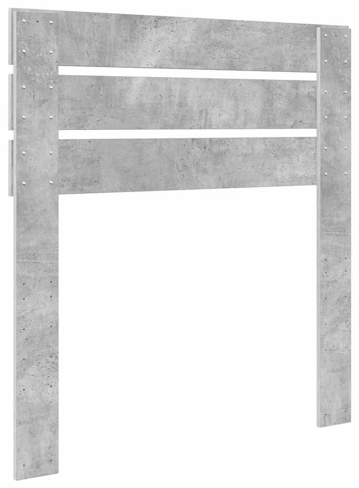 vidaXL Κεφαλάρι με κεφαλάρι Σκυρόδεμα Γκρι 100 cm Επεξεργασμένο ξύλο