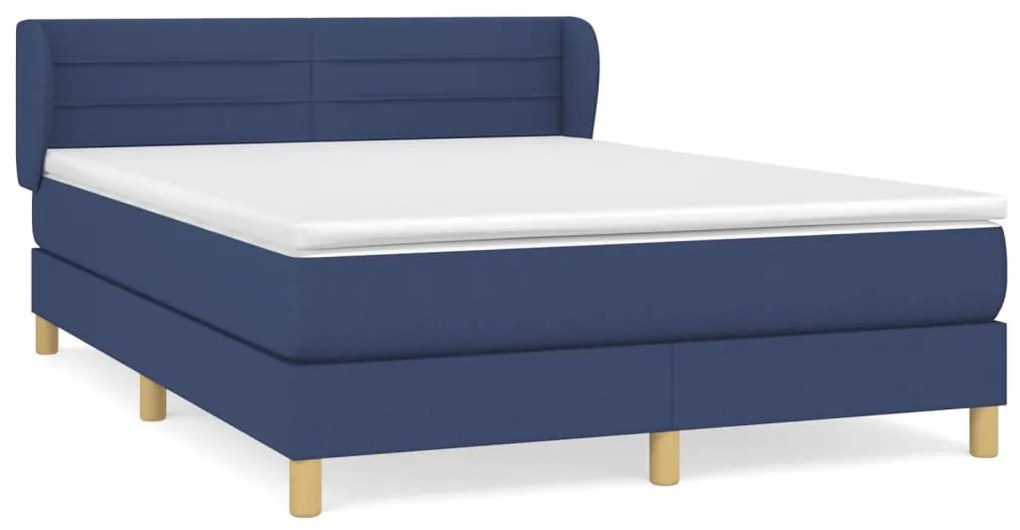 ΚΡΕΒΑΤΙ BOXSPRING ΜΕ ΣΤΡΩΜΑ ΜΠΛΕ 140X190 ΕΚ. ΥΦΑΣΜΑΤΙΝΟ 3126883