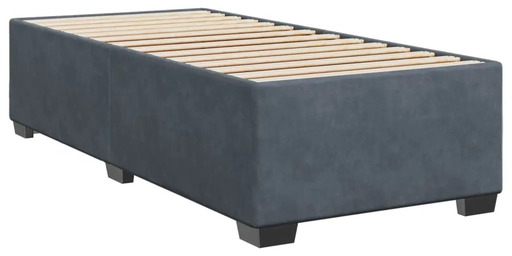 ΚΡΕΒΑΤΙ BOXSPRING ΜΕ ΣΤΡΩΜΑ ΣΚΟΥΡΟ ΓΚΡΙ 100X200 ΕΚ. ΒΕΛΟΥΔΙΝΟ 3288541