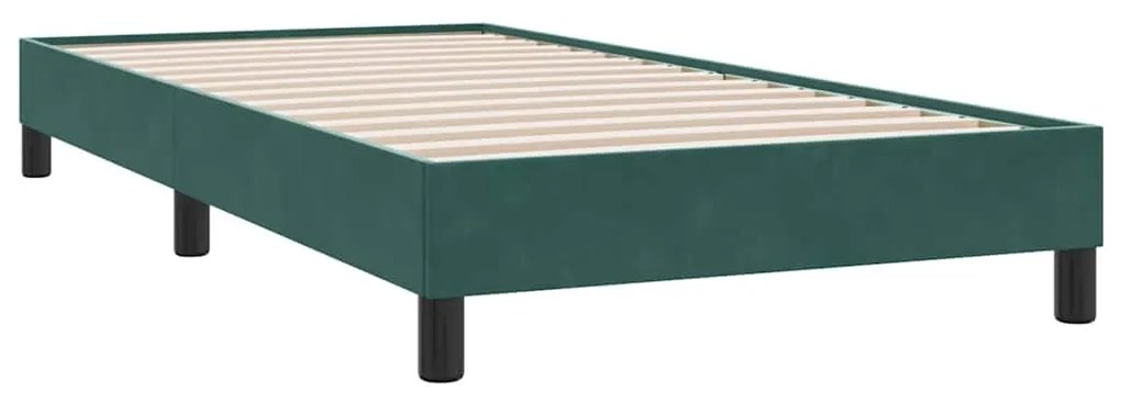 ΚΡΕΒΑΤΙ BOXSPRING ΜΕ ΣΤΡΩΜΑ ΣΚΟΥΡΟ ΠΡΑΣΙΝΟ 100X210ΕΚ. ΒΕΛΟΥΔΙΝΟ 3317688