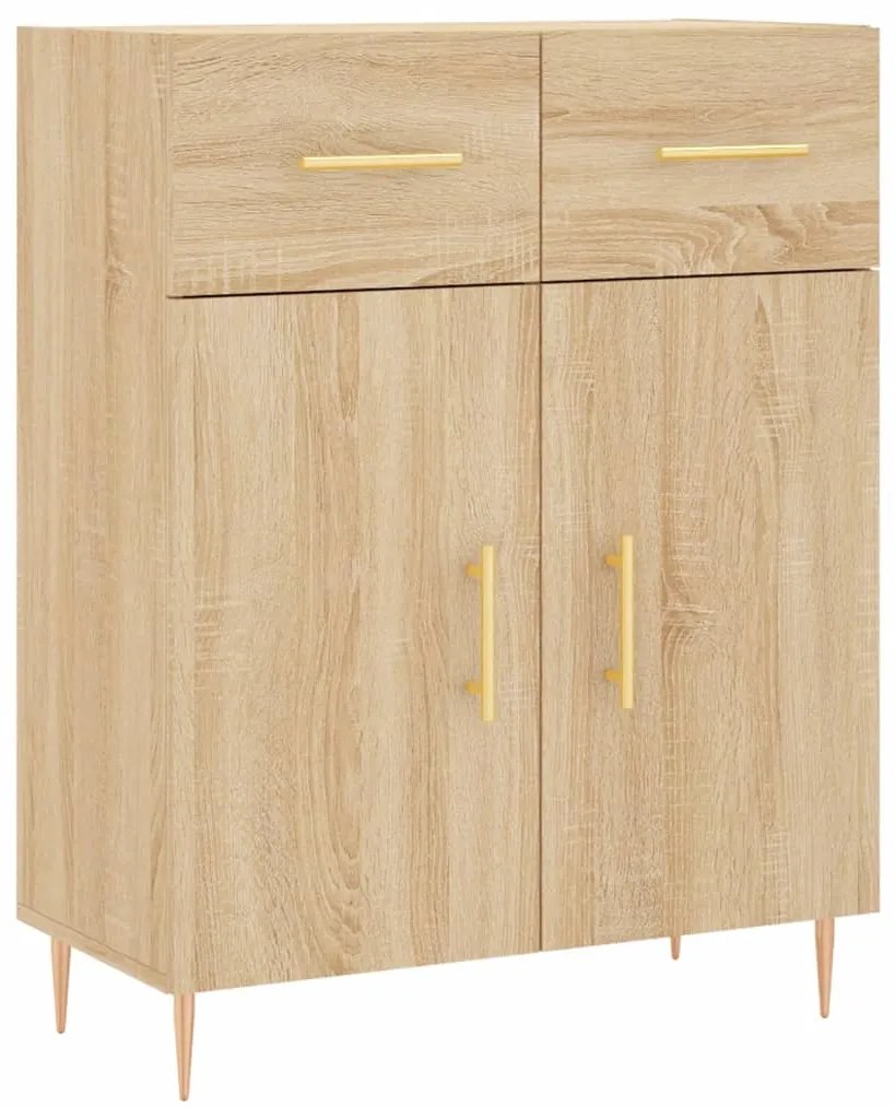 vidaXL Ντουλάπι Sonoma δρυς 69,5 x 34 x 180 εκ. από Επεξεργασμένο Ξύλο