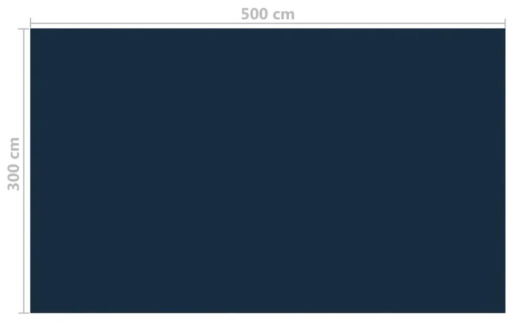 vidaXL Κάλυμμα Πισίνας Ηλιακό Μαύρο/Μπλε 500x300 εκ. από Πολυαιθυλένιο