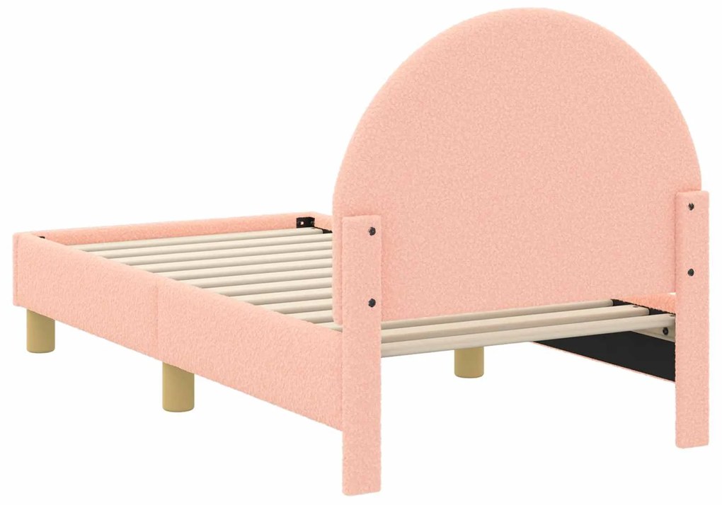 vidaXL Κρεβατική βάση για παιδιά με προσκέφαλο Ροζ 70 x 140 cm