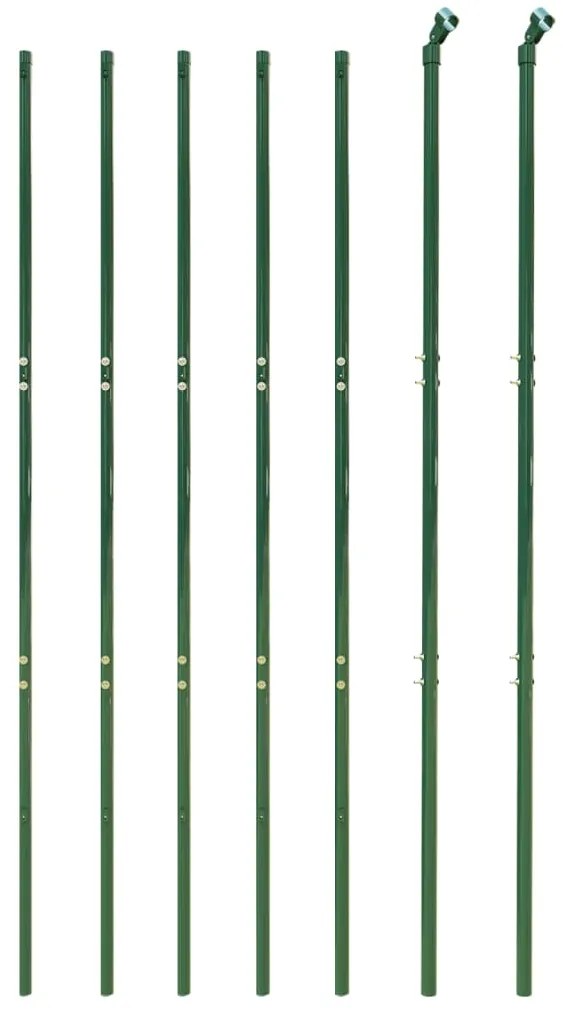 vidaXL Συρματόπλεγμα Περίφραξης Πράσινο 1,6 x 10 μ. με Καρφωτές Βάσεις