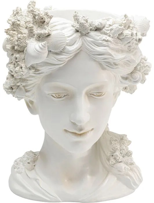 Βάζο Figurine Coral Lady Πολυρεσίνη Λευκό 27x25x36.5εκ. - Λευκό