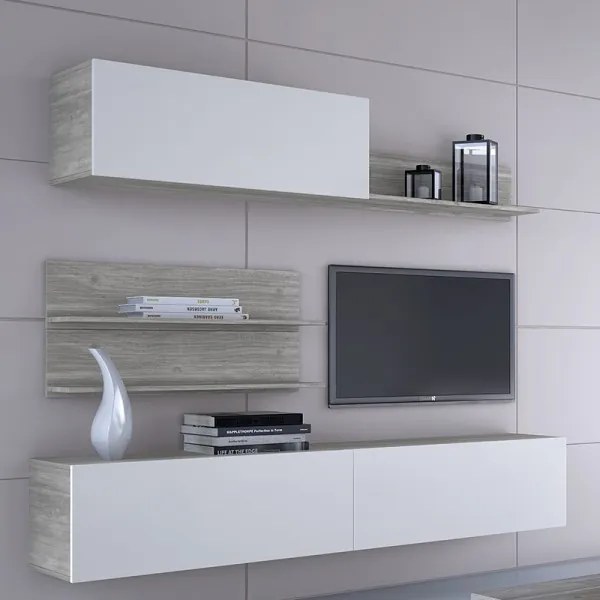 Intrahome Σύνθεση σαλονιού 'SMART 2D" σε χρώμα σταχτί-λευκό Intrahomesa-00652676